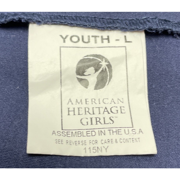 American Heritage Girls AHG Vest Youth L Navy Iron On Patches Pin Scouts Uniform - Picture 3 of 8